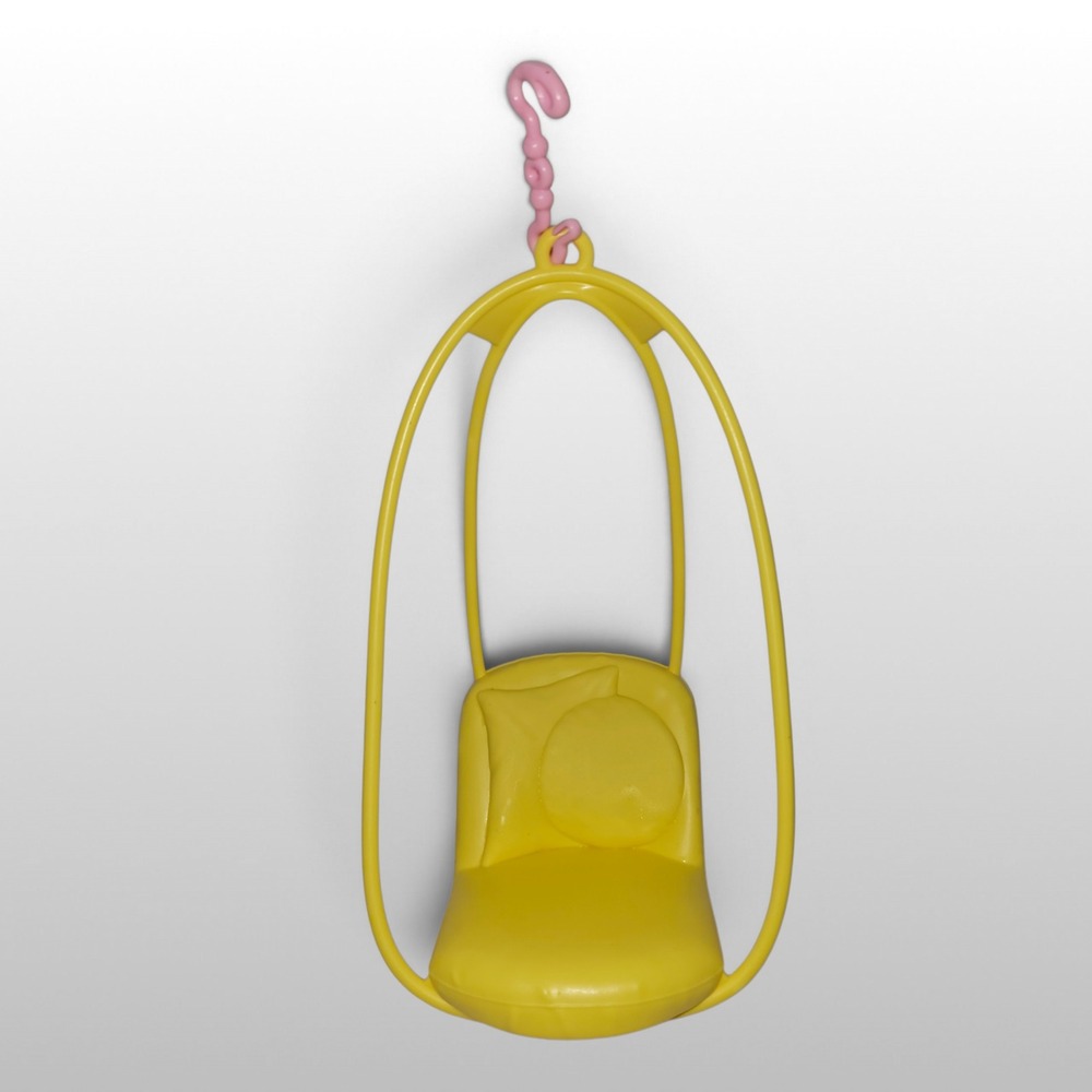 Barbie Doll Dreamhouse Hanging Swing Chair Yellow HMX10-E554Yellow Good Playset